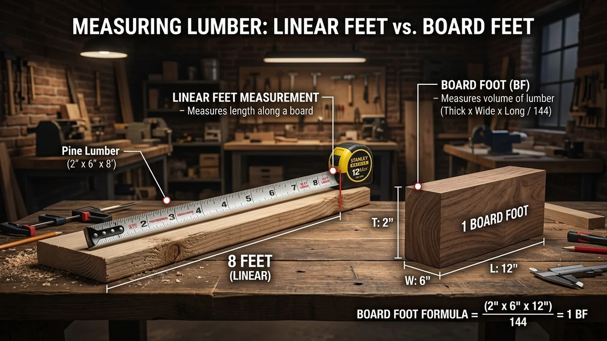 Linear Foot vs Board Foot: How to Convert & Calculate Lumber (With Chart)